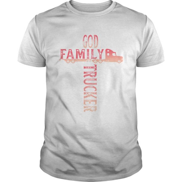 God family trucker cross light red shirt - Image 2