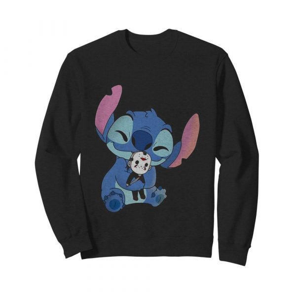 Stitch hug halloween michael myers shirt - Image 5