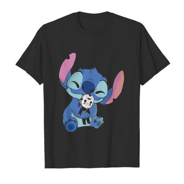 Stitch hug halloween michael myers shirt - Image 2