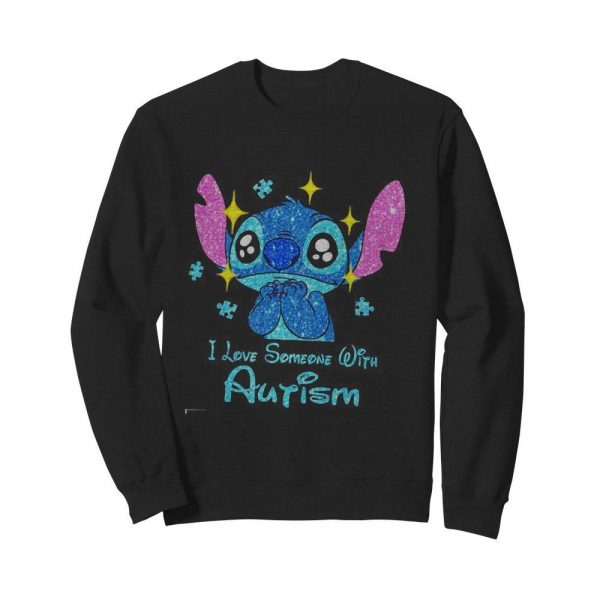 Stitch i love someone with autism diamond shirt - Image 5