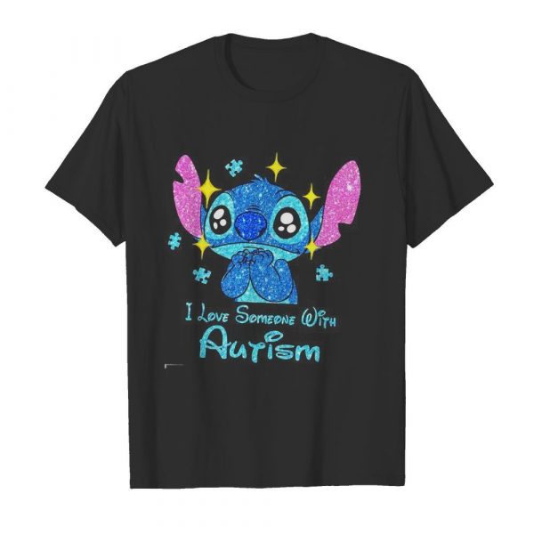 Stitch i love someone with autism diamond shirt - Image 2
