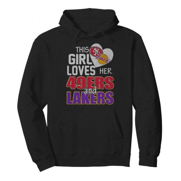 This girl loves her 49ers and lakers heart shirt - Image 6