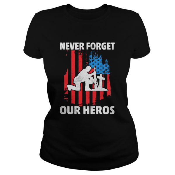 Veteran never forget our heros american flag independence day shirt - Image 3