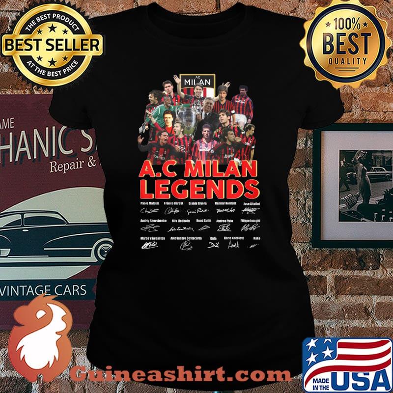 A.c milan legends soccer players signatures s Laides tee