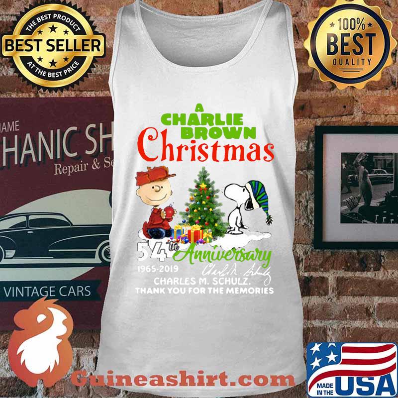 A charlie brown christmas 54th anniversary 1965 2019 thank you for the memories s Tank top