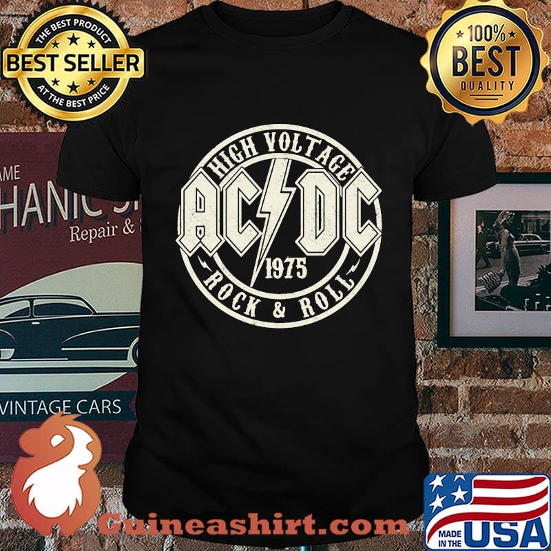 Acdc band 1975 high voltage rock and roll shirt