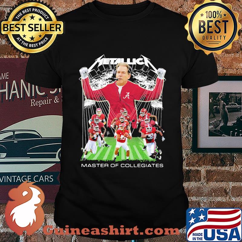 Alabama crimson tide metallica master of collegiates shirt