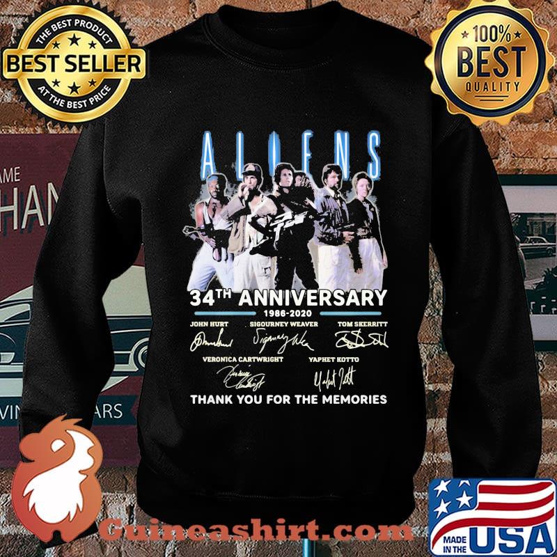 Aliens 34th anniversary 1986 2020 thank you for the memories signatures s Sweater