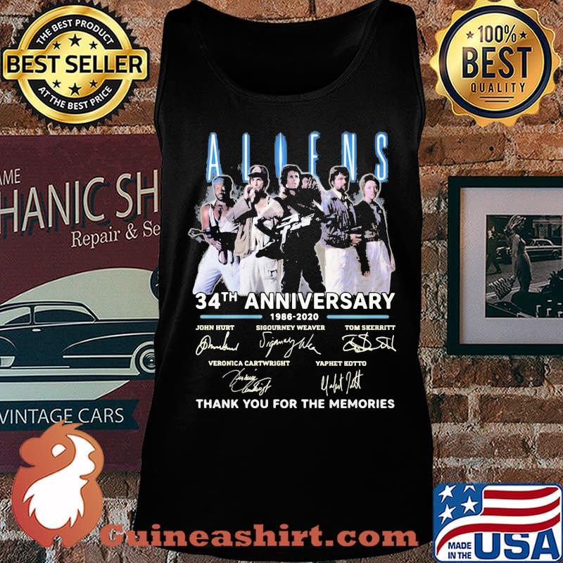 Aliens 34th anniversary 1986 2020 thank you for the memories signatures s Tank top