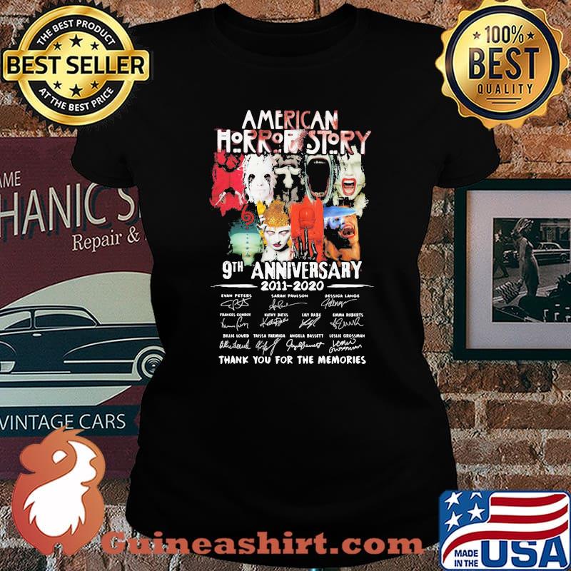 American horror story 9th anniversary 2011 2020 thank you for the memories signatures s Laides tee