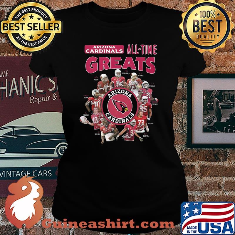 Arizona cardinals all time great signatures s Laides tee