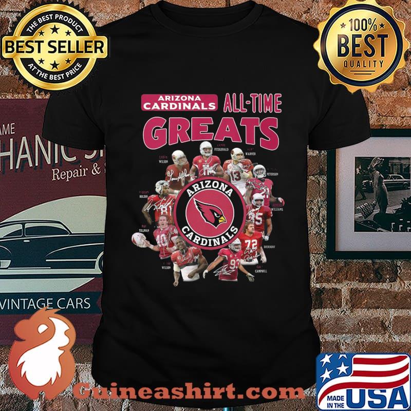 Arizona cardinals all time great signatures shirt