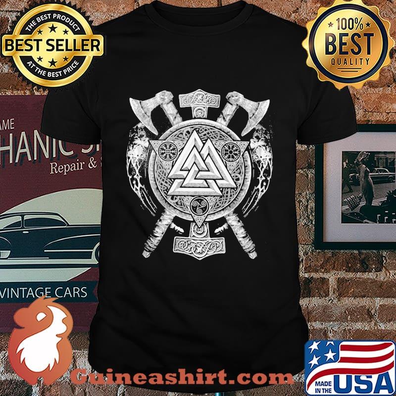 Axe vikings smite norse pantheon symbol shirt
