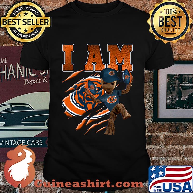 Baby groot i am chicago bears football shirt