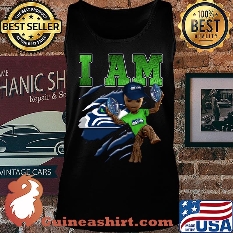 Baby groot i am seattle seahawks football s Tank top
