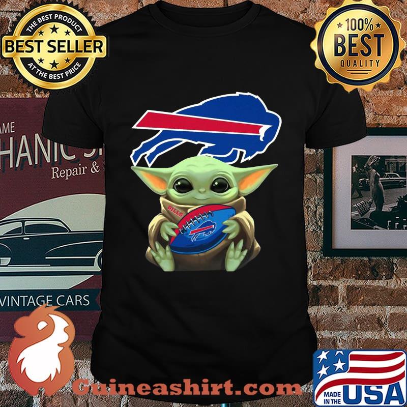 Baby yoda hug buffalo bills football shirt