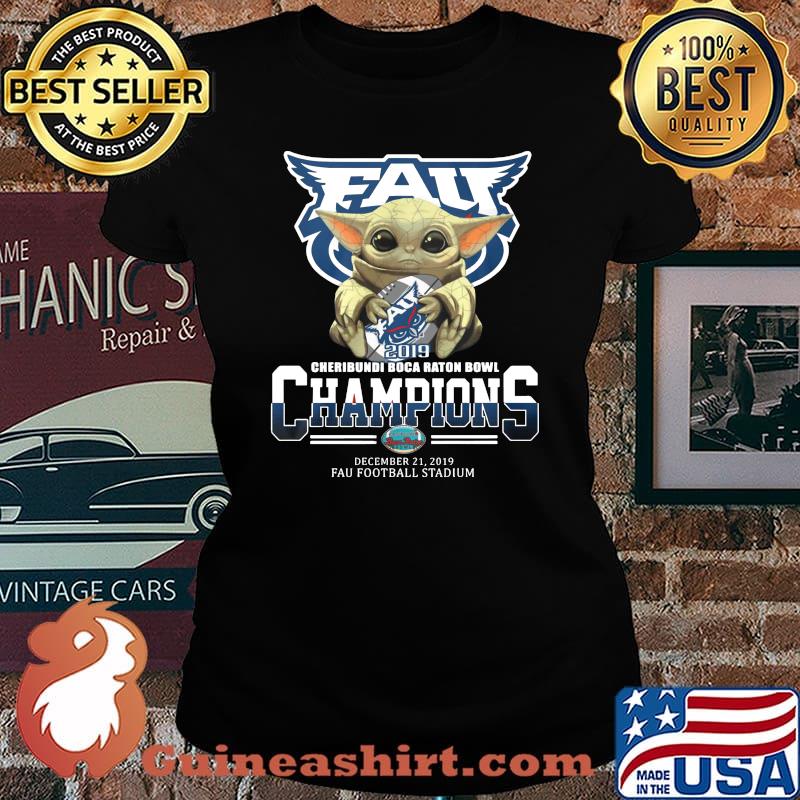 Baby yoda hug fau 2019 cheribundi boca raton bowl champions s Laides tee