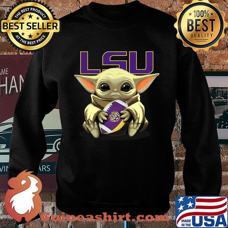 Baby yoda hug lsu tigers football s Sweater
