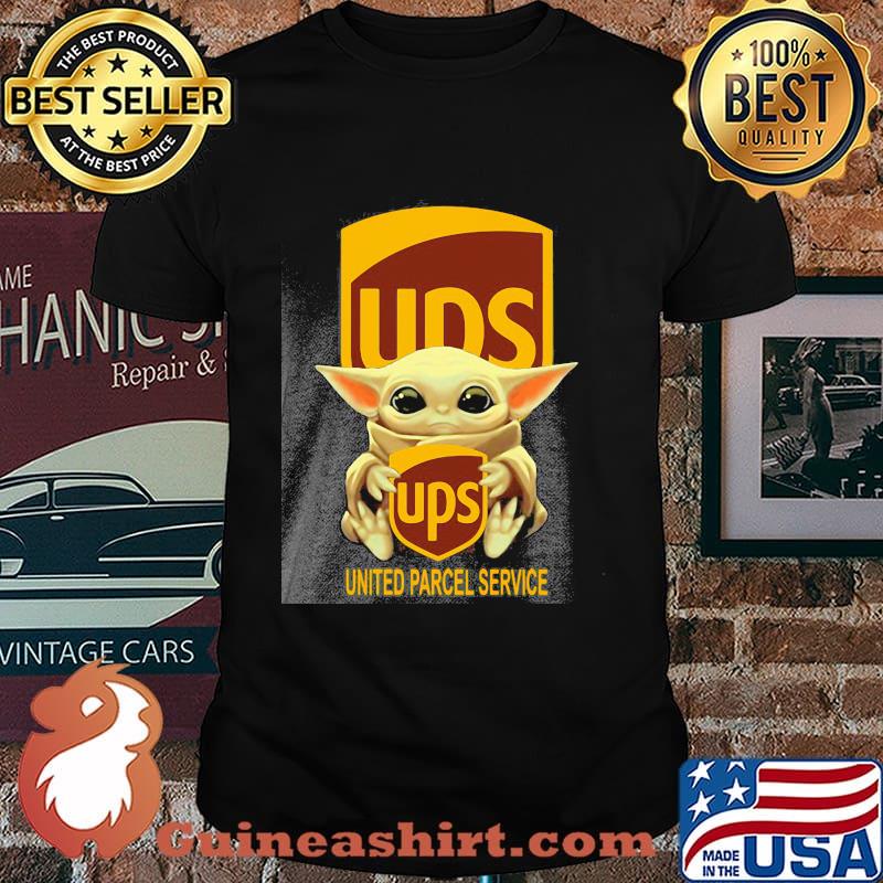 Baby yoda hug ups logo united parcel service shirt