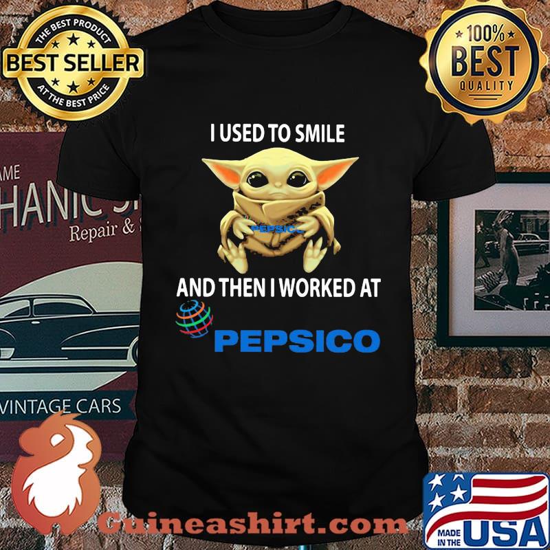 Baby yoda i used to smile and then i worked at pepsico shirt