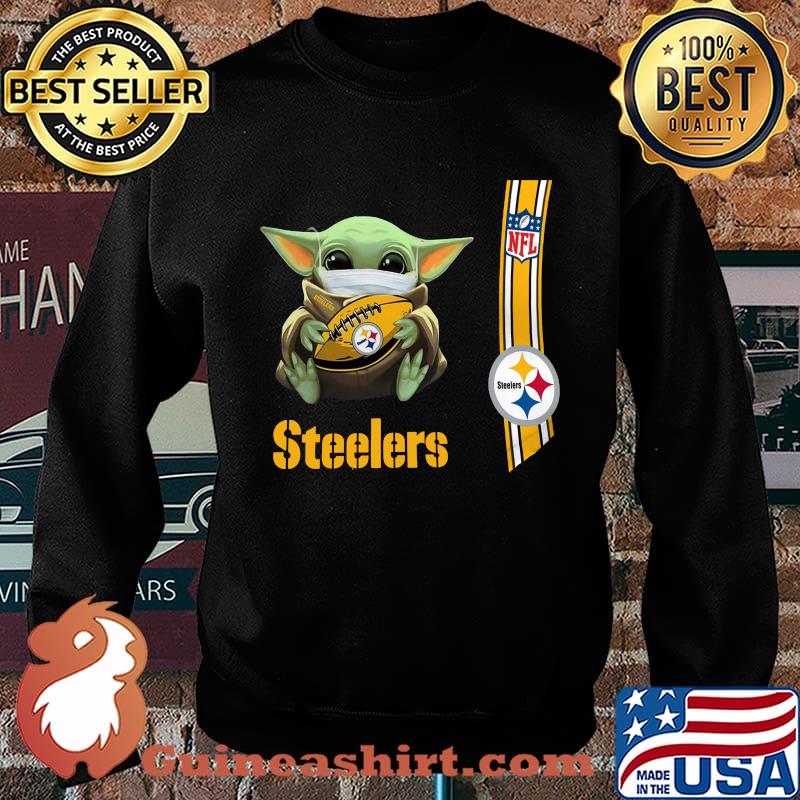 Baby yoda mask hug pittsburgh steelers nfl s Sweater