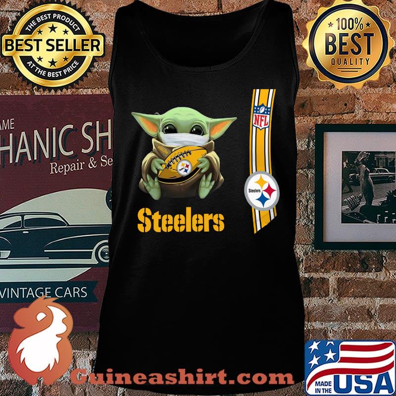 Baby yoda mask hug pittsburgh steelers nfl s Tank top