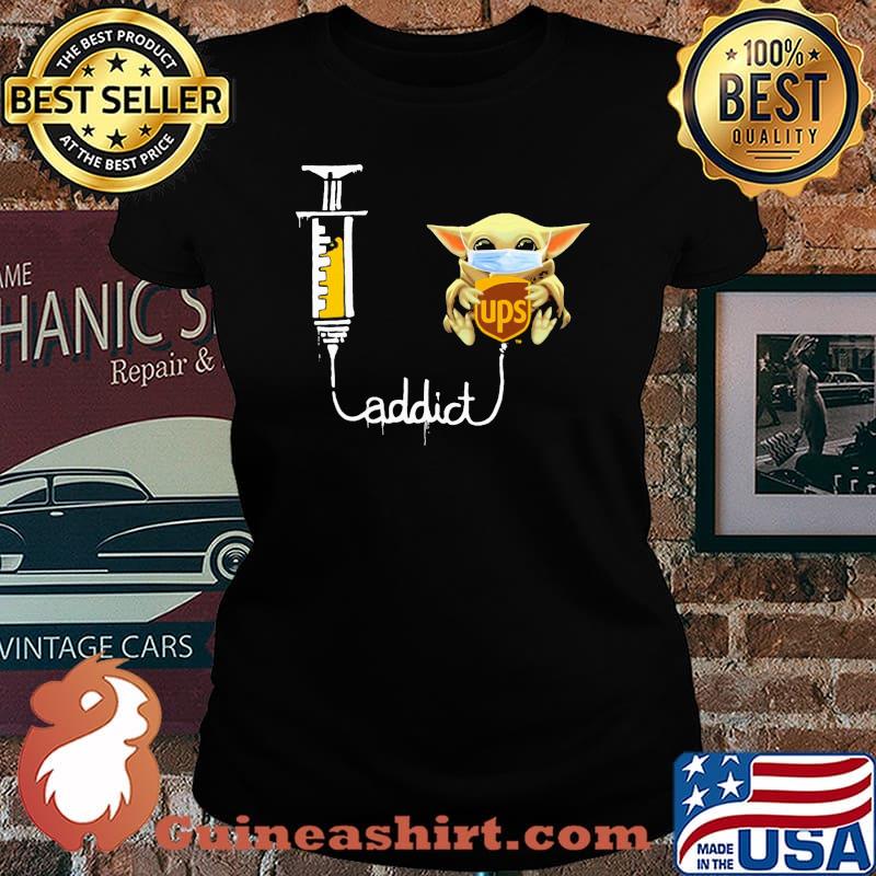 Baby yoda mask ups addict s Laides tee