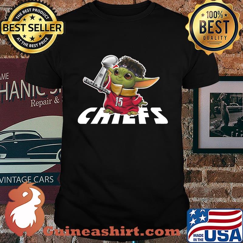 Baby yoda super bowl liv kansas city chiefs shirt