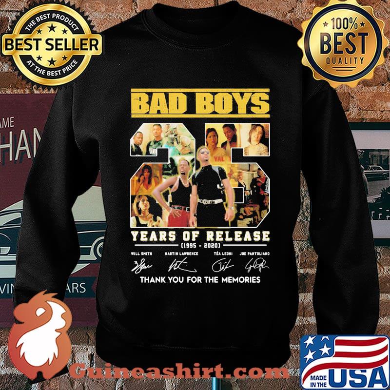 Bad boys 25 years of release 1995 2020 thank you for the memories signatures s Sweater