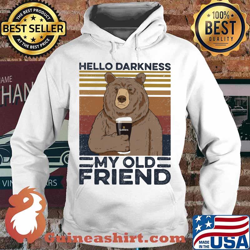 Bear hello darkness my old friend vintage retro s Hoodie