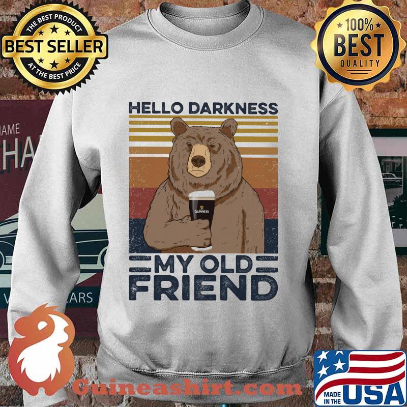 Bear hello darkness my old friend vintage retro s Sweater