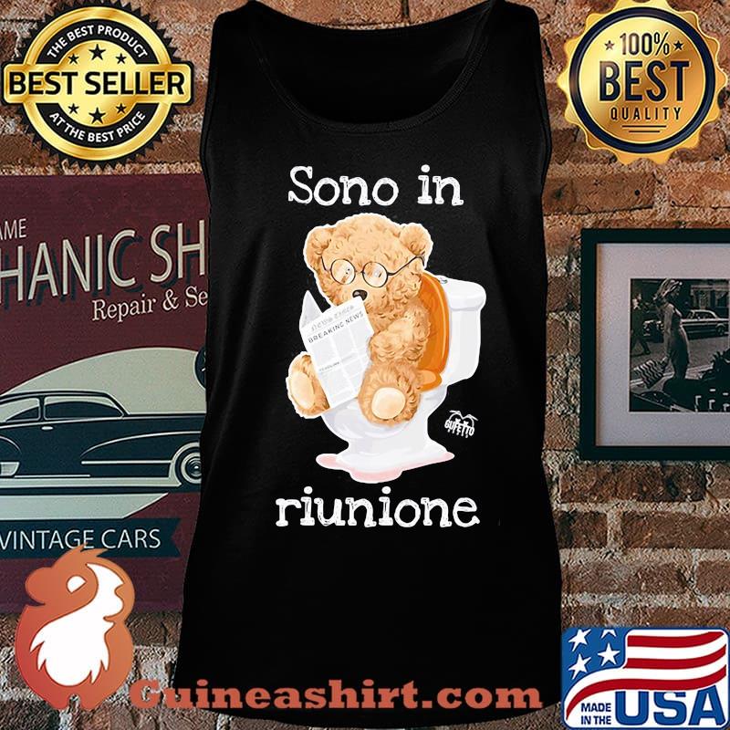 Bear reading newspaper sono in riunione s Tank top