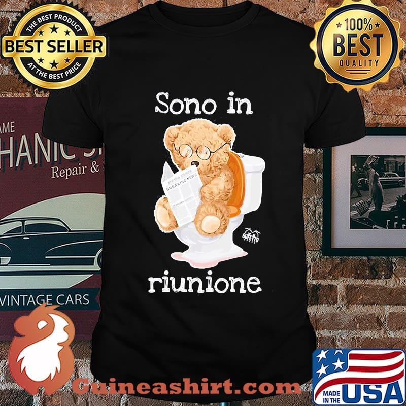 Bear reading newspaper sono in riunione shirt