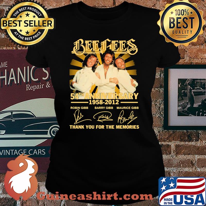 Bee gees 54th anniversary 1958 2012 thank you for the memories signatures s Laides tee