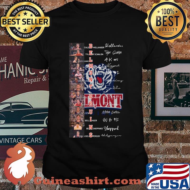 Belmont basketball name players signature shirt