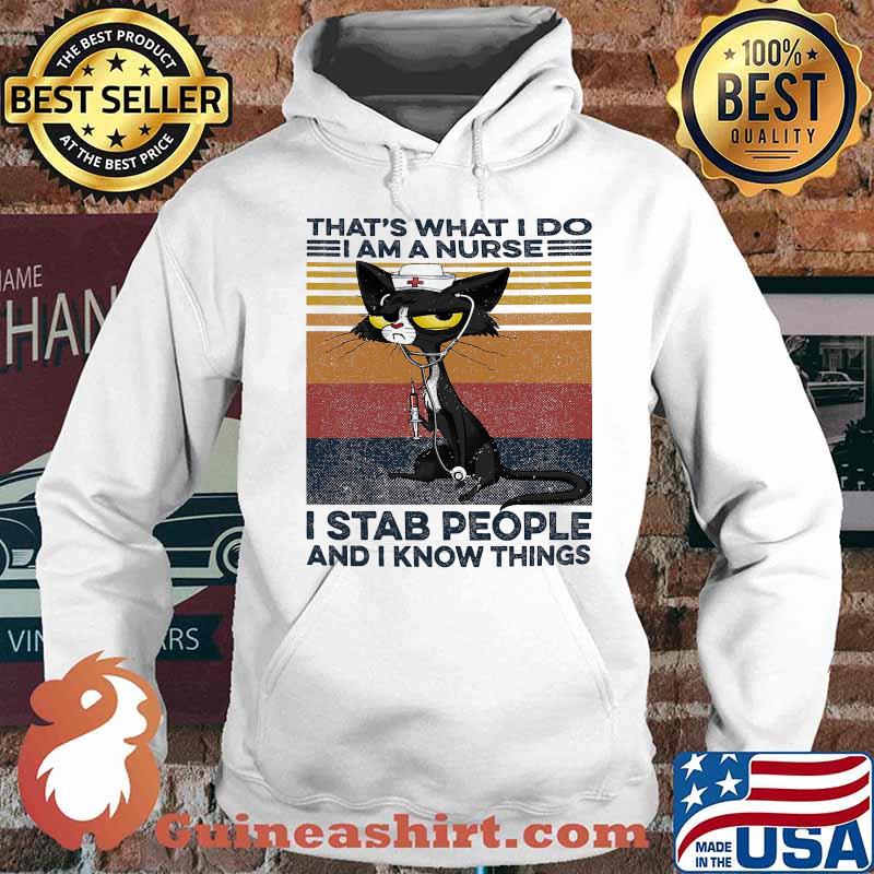 Black car that's what i do i am a nurse i stab people and i know things vintage retro s Hoodie