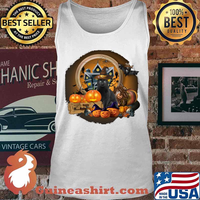 Black Cat Witch Pumpkin Witch Halloween s Tank top
