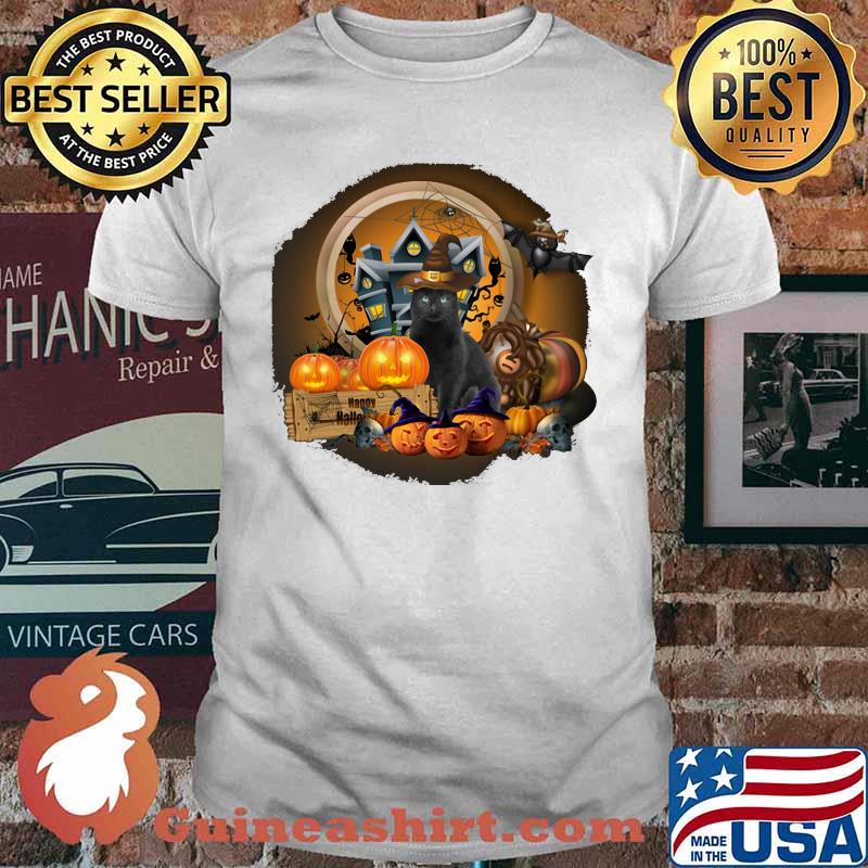 Black Cat Witch Pumpkin Witch Halloween shirt