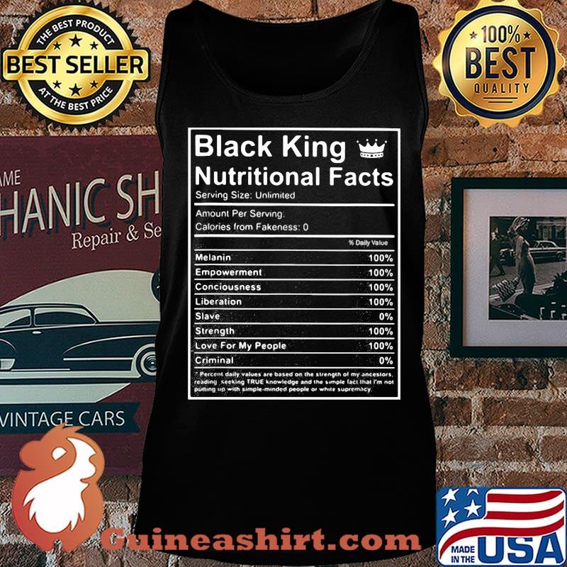 Black king nutritional facts s Tank top
