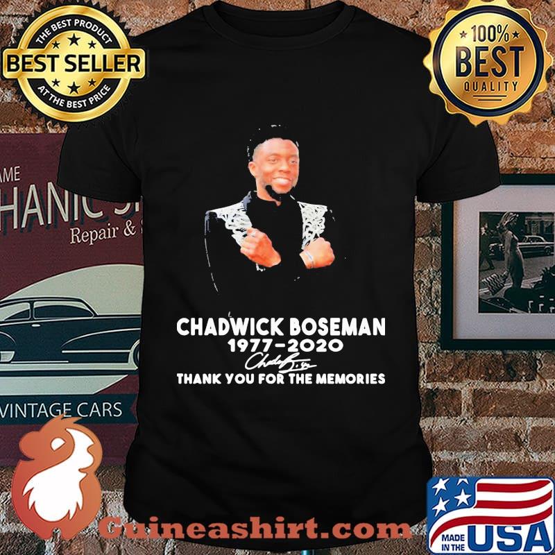 Black panther chadwick 1977 2020 thank you for the memories signature shirt