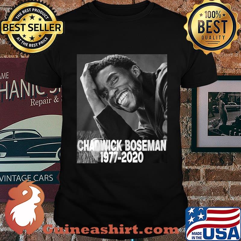Black panther chadwick Boseman 1977 2020 smiling picture shirt