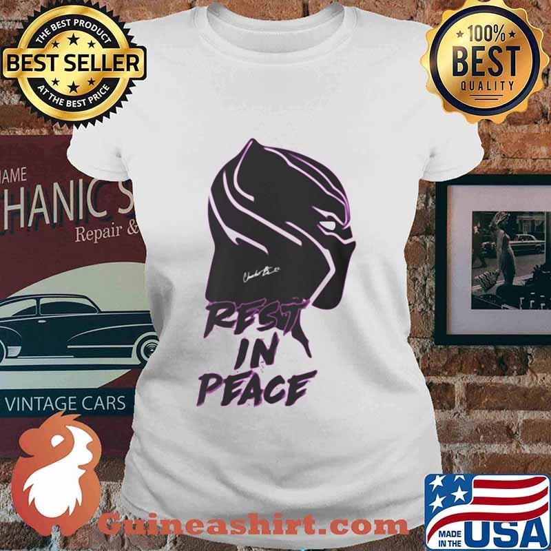 Black panther rip chadwick actor rest in peace signature s Ladies tee