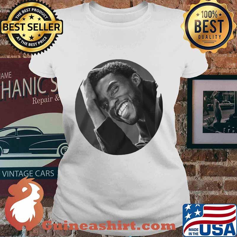Black panther rip chadwick actor smiling s Ladies tee