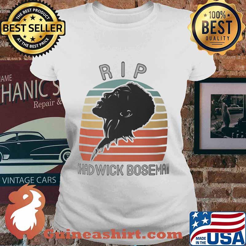 Black panther rip chadwick actor vintage retro s Ladies tee