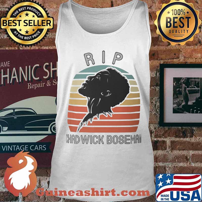 Black panther rip chadwick actor vintage retro s Tank top