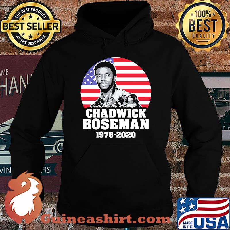 Black panther rip chadwick boseman 1976 2020 american flag s Hoodie
