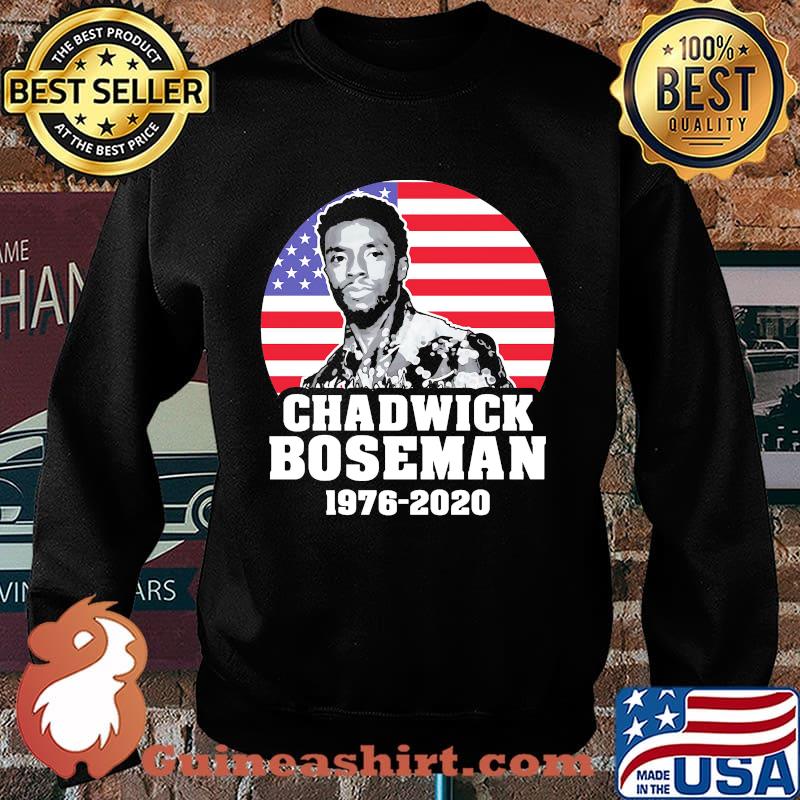 Black panther rip chadwick boseman 1976 2020 american flag s Sweater