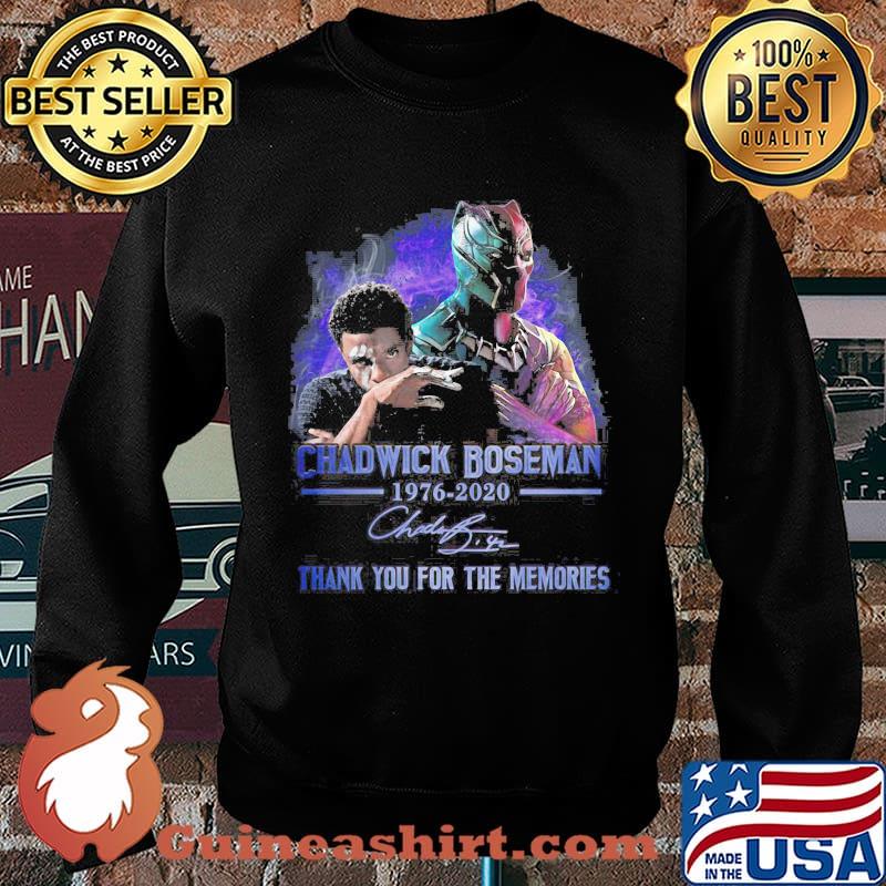 Black panther rip chadwick Boseman 1977 2020 thank you for the memories signature art s Sweater