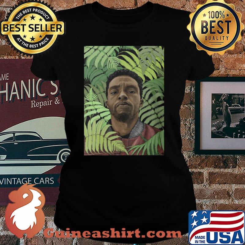 Black panther rip chadwick Boseman leafs s Laides tee