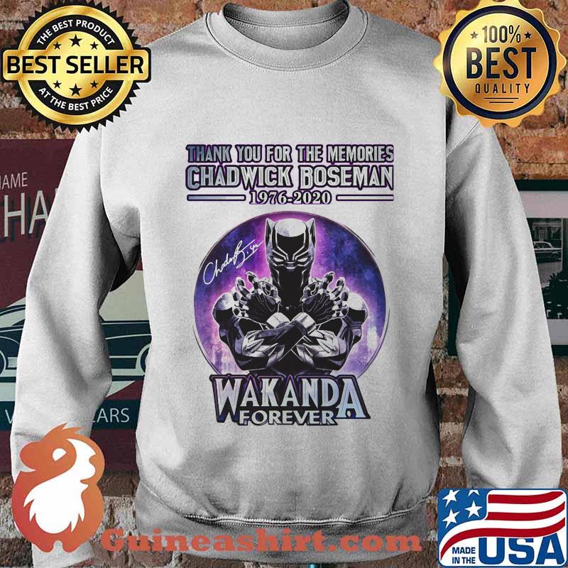 Black panther thank you for the memories chadwick 1976 2020 wakanda forever signature s Sweater